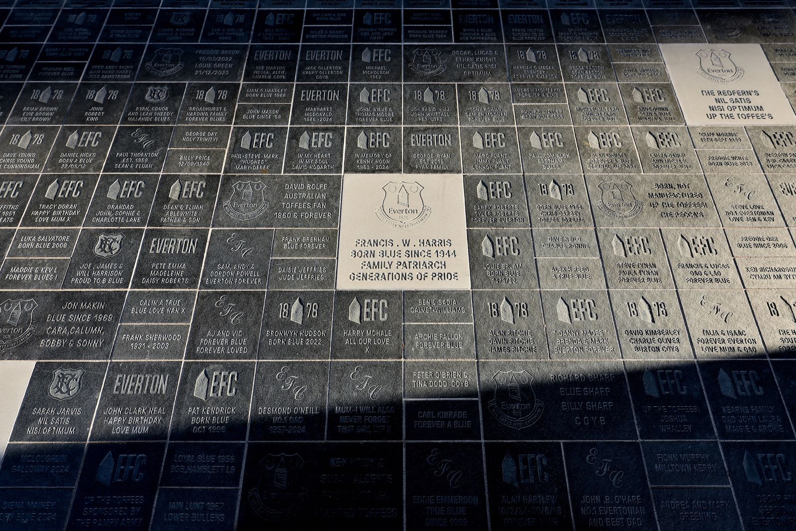 Everton Way Stone Unveiled For Everton Disabled Supporters Association