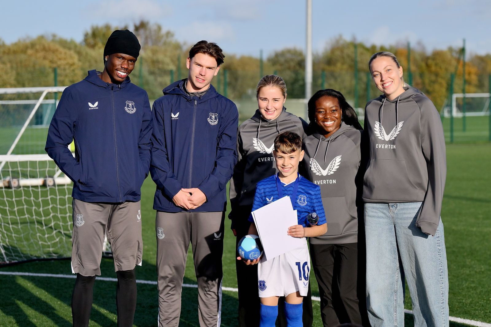 Everton Stars Surprise Youngsters at Finch Farm Experience